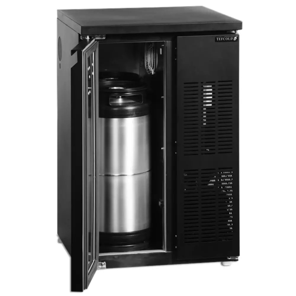 Tefcold Vatenkoeler | Serie Ckc | Zwart | 2x 20l (keg) | +2°c/+10°c | Geforceerd | 555x590x860(h)mm