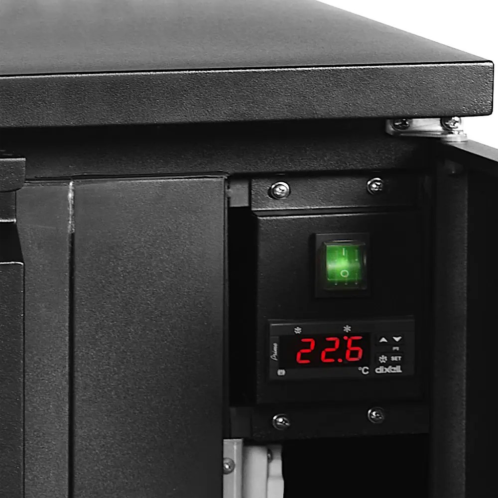 Tefcold Vatenkoeler | Serie Ckc | Zwart | 4x 20l/1x 50l (keg) | +2°c/+10°c | Geforceerd | 880x590x860(h)mm