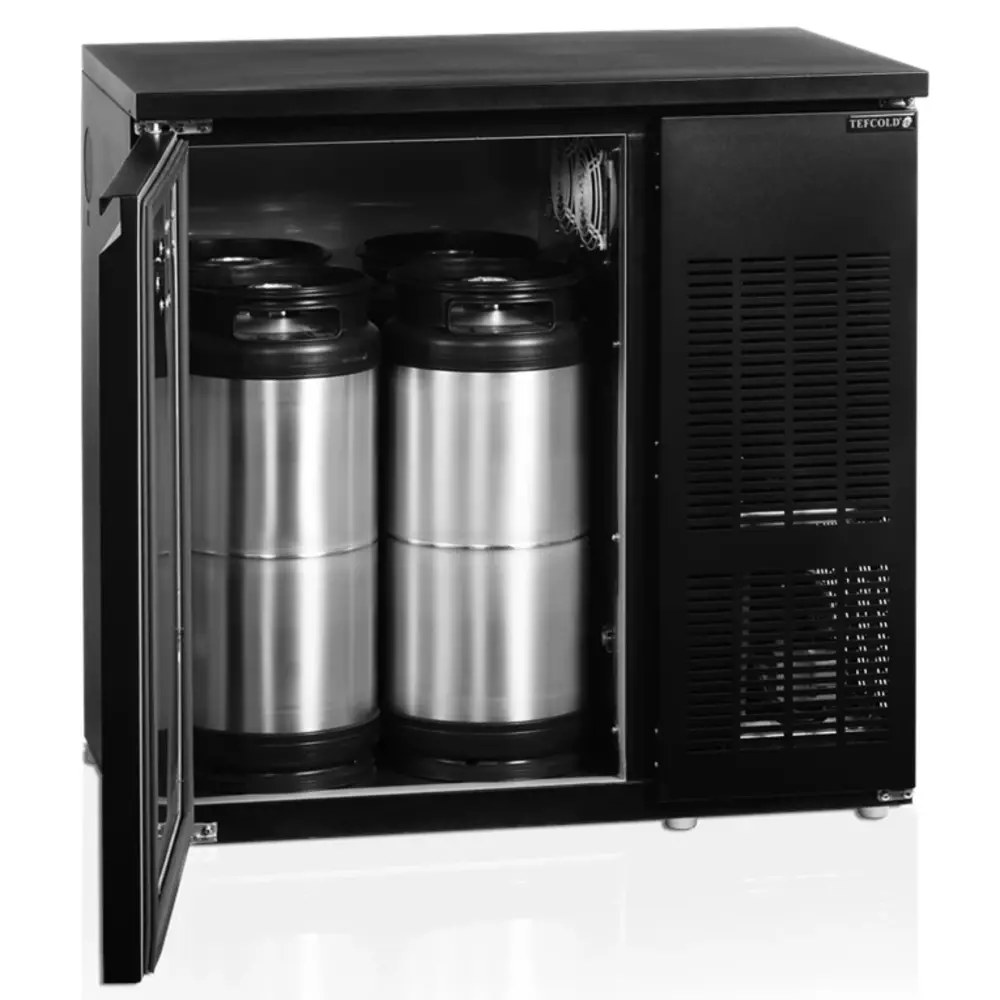 Tefcold Vatenkoeler | Serie Ckc | Zwart | 4x 20l/1x 50l (keg) | +2°c/+10°c | Geforceerd | 880x590x860(h)mm