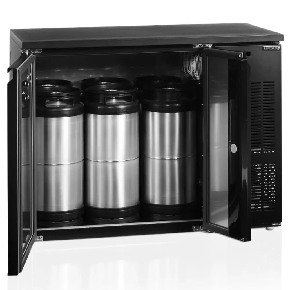Tefcold Vatenkoeler | Serie Ckc | Zwart | 6x 20l/1x 50l (keg) | +2°c/+10°c | Geforceerd | 1110x590x860(h)mm