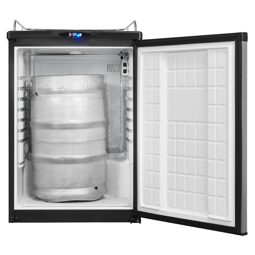 Exquisit Vatenkoeler | Zwart/rvs | 1x 50l | +2°c/+10°c | Statisch | 66w | 615x620x890/980(h)mm