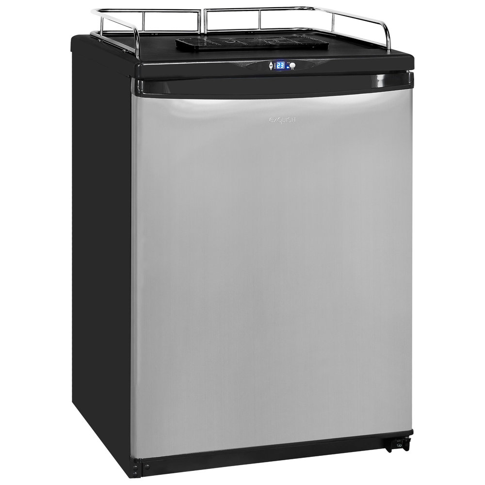 Exquisit Vatenkoeler | Zwart/rvs | 1x 50l | +2°c/+10°c | Statisch | 66w | 615x620x890/980(h)mm