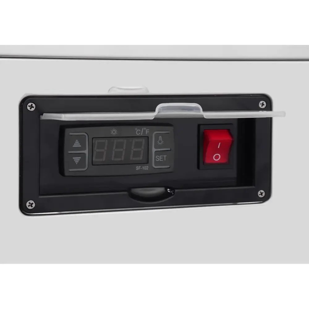 Buffalo Verwarmd Wandmeubel | Rvs/zwart | 30°c/80°c | Geventileerd | 3 Niveaus | Zelfbediening | 2kw (230v) | 1000x592x1253(h)mm
