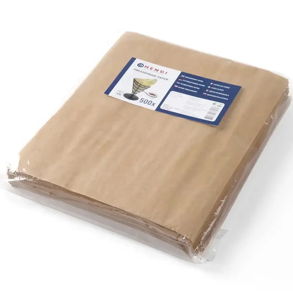 Hendi Vetvrij Papier | Beige | 500 Stuks | 250x200mm