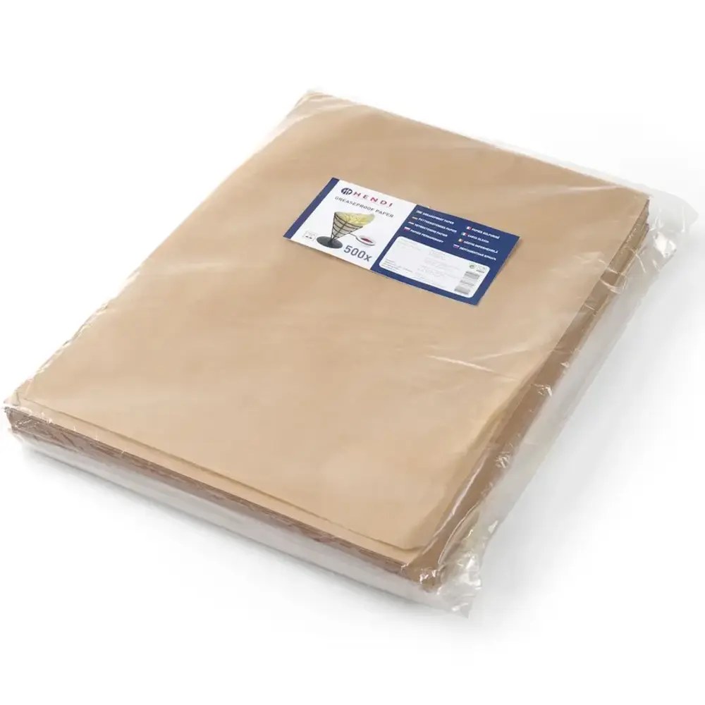 Hendi Vetvrij Papier | Beige | 500 Stuks | 350x250mm