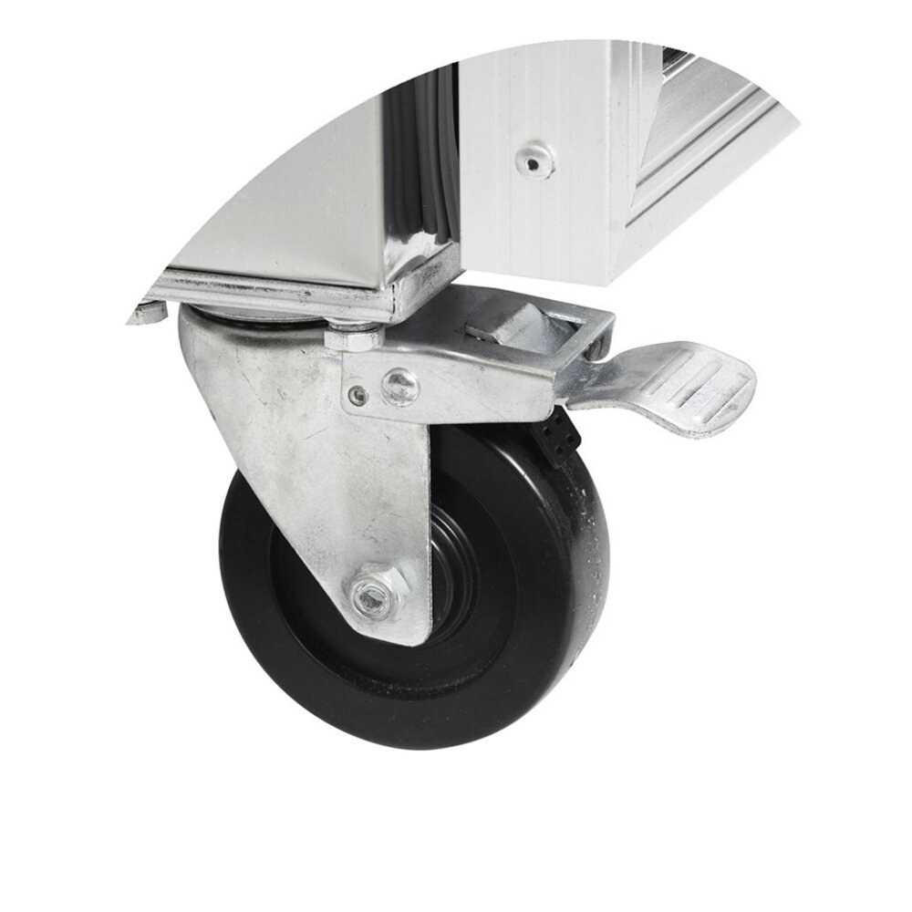 Tefcold Viskoelkast | 560l | Rvs | -6°c/+8°c | Statisch | Incl. 7 Visbakken | Wielen (geremd) | 680x810x2010(h)mm