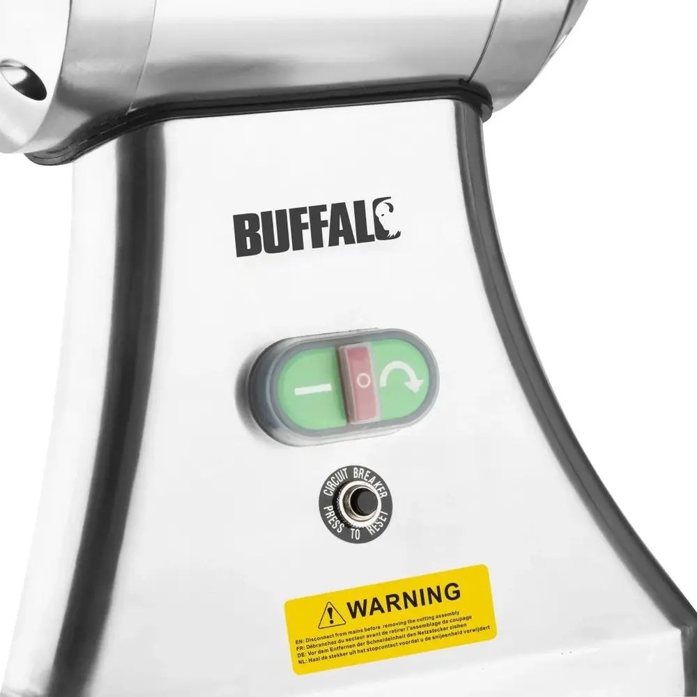Buffalo Vlees-/gehaktmolen | Mes N°12 (ø120mm) | Verwijderbare Kop | 0.55kw (230v) | Incl. Roosters (ø6/8mm) | 245x400x520(h)mm