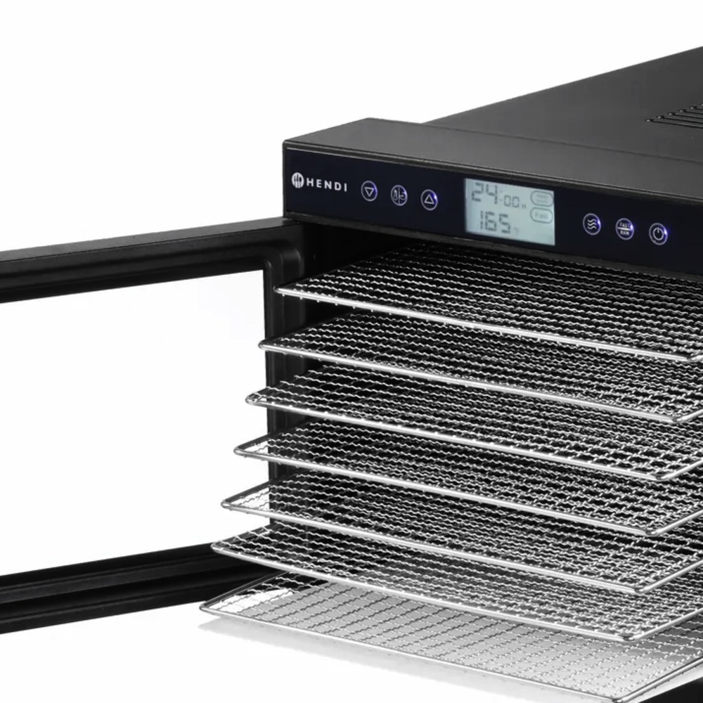 Hendi Voedseldroger | Kitchenline | 7 Niveaus (305x330mm) | 35°c/70°c | 0.5kw (230v) | 345x450x315(h)mm