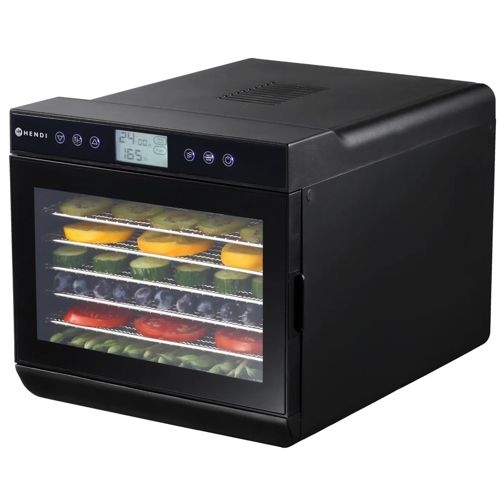 Hendi Voedseldroger | Kitchenline | 7 Niveaus (305x330mm) | 35°c/70°c | 0.5kw (230v) | 345x450x315(h)mm