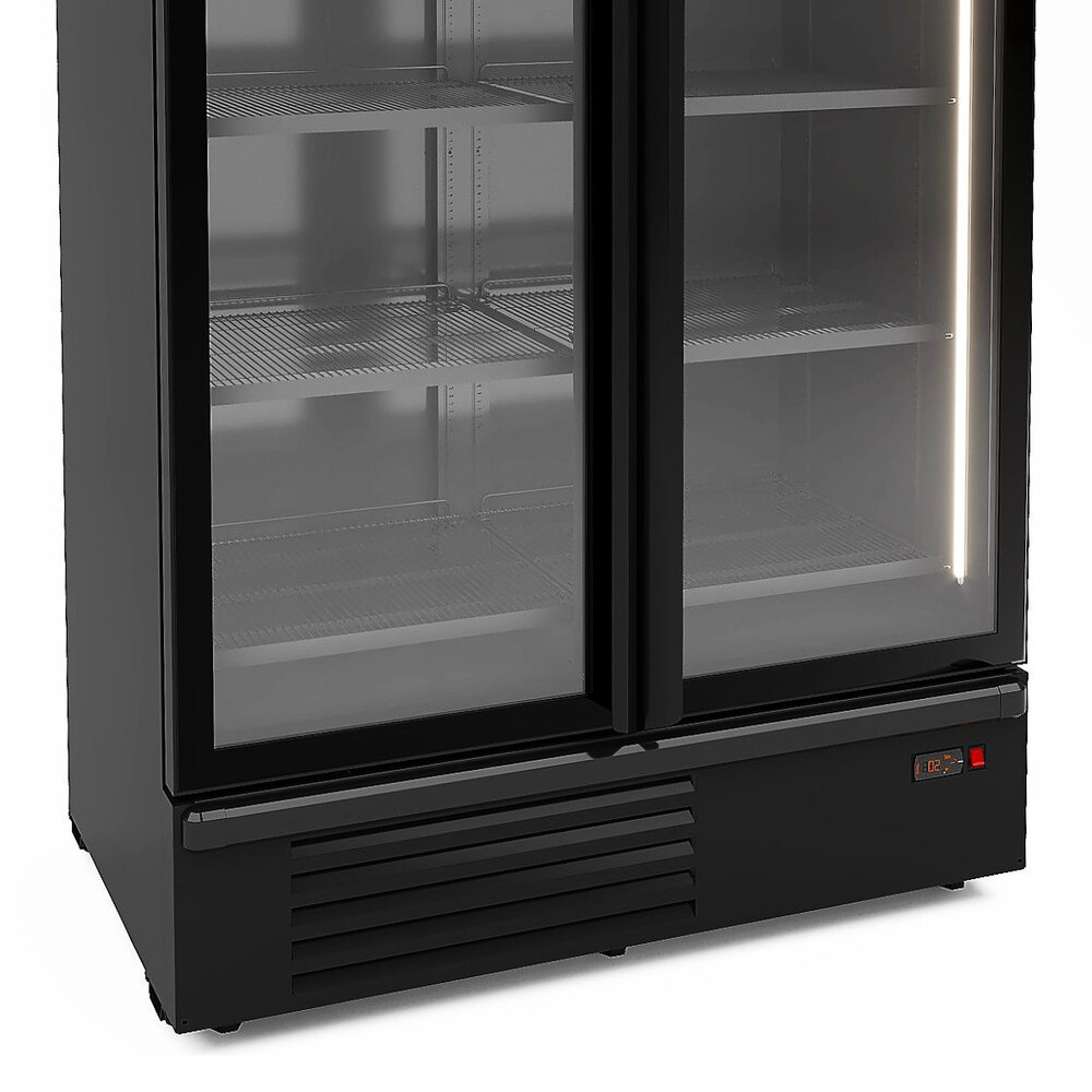 Combisteel Vrieskast | 1230l | Zwart | -18°c/-23°c | Geforceerd | Draaideuren | Wielen | 1306x852x2082(h)mm