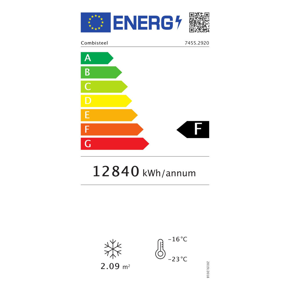 Combisteel Vrieskast | 1530l | Zwart | -18°c/-22°c | Geforceerd | Wielen (geremd) | 1880x710x1997(h)mm