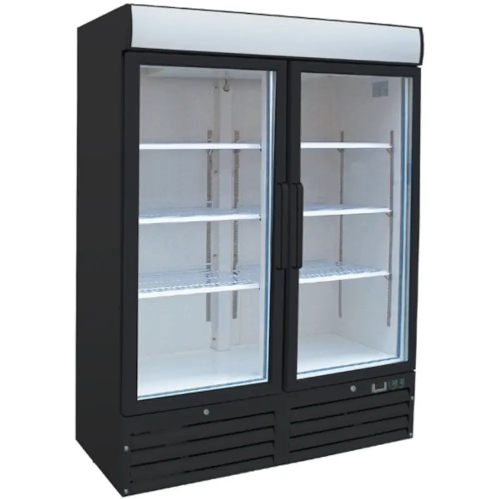 Gastro-inox Vrieskast | 600l | Zwart | -18°c/-20°c | Geforceerd | Wielen | 680x720x2095(h)mm