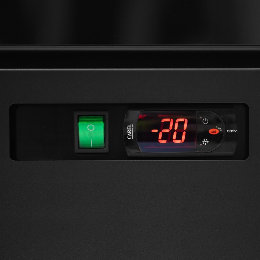 Tefcold Vrieskast | Atom Maxi | 1006l | Zwart | -18°c/-22°c | Geforceerd | Draaideuren | Wielen (geremd) | 1253x760x2003(h)mm