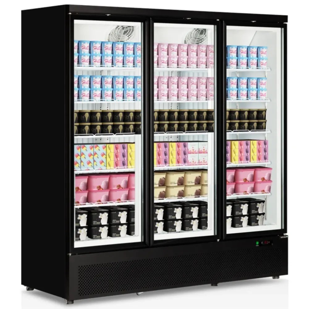 Tefcold Vrieskast | Atom Maxi | 1563l | Zwart | -18°c/-22°c | Geforceerd | Draaideuren | Wielen (geremd) | 1880x760x2003(h)mm
