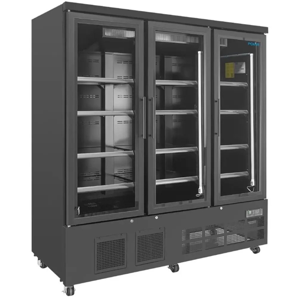 Polar Vrieskast | G-serie | 1156l | Zwart | -18°c/-22°c | Geforceerd | Draaideuren | Wielen (geremd) | Rgb Led | 1830x764x1963(h)mm