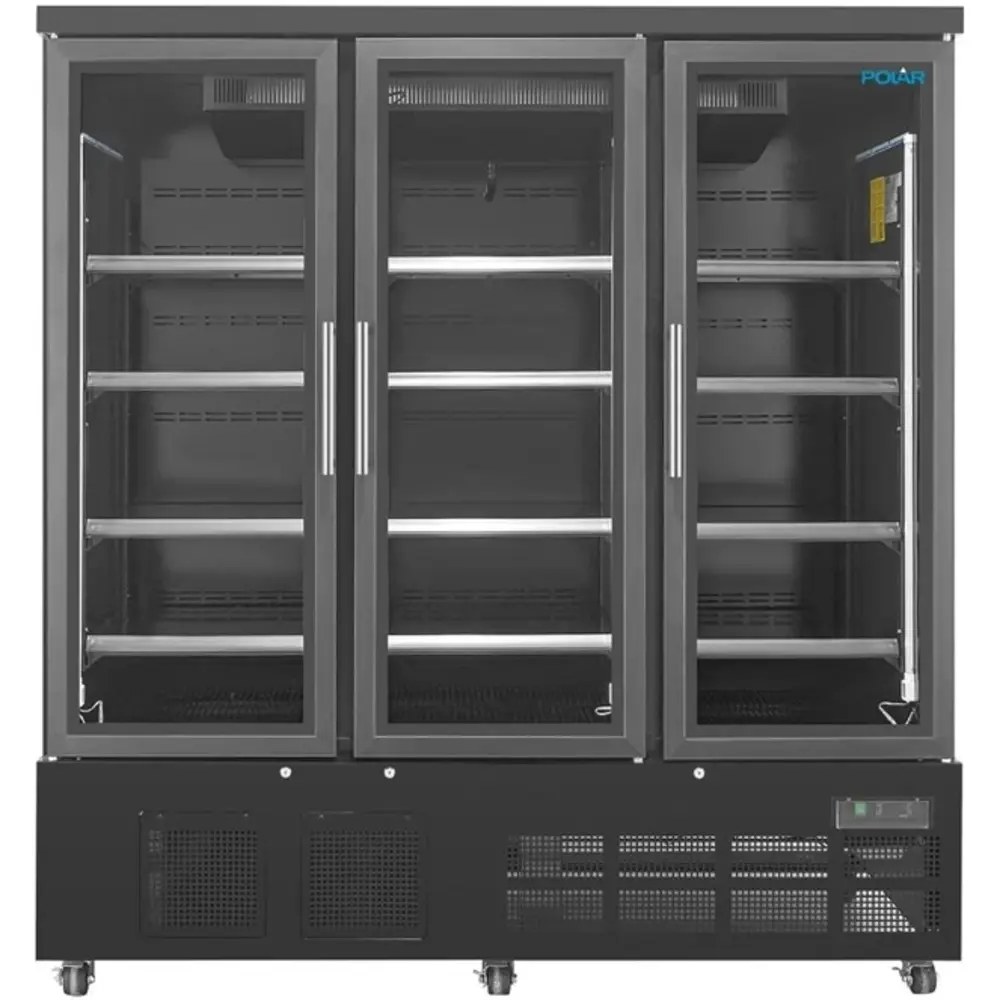 Polar Vrieskast | G-serie | 1156l | Zwart | -18°c/-22°c | Geforceerd | Draaideuren | Wielen (geremd) | Rgb Led | 1830x764x1963(h)mm