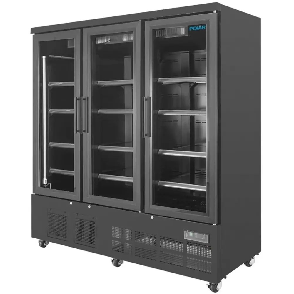 Polar Vrieskast | G-serie | 1156l | Zwart | -18°c/-22°c | Geforceerd | Draaideuren | Wielen (geremd) | Rgb Led | 1830x764x1963(h)mm