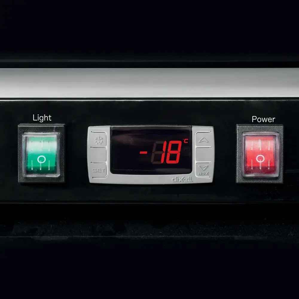 Tefcold Vrieskast | Serie LG | 2050l | Wit/zwart | -14°c/-25°c | Geforceerd | Draaideuren | Wielen | 2079x805x2065(h)mm