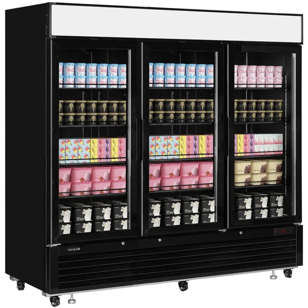 Tefcold Vrieskast | Serie Lg-b | 2050l | Zwart | -14°c/-25°c | Geforceerd | Draaideuren | Wielen | 2079x805x2065(h)mm