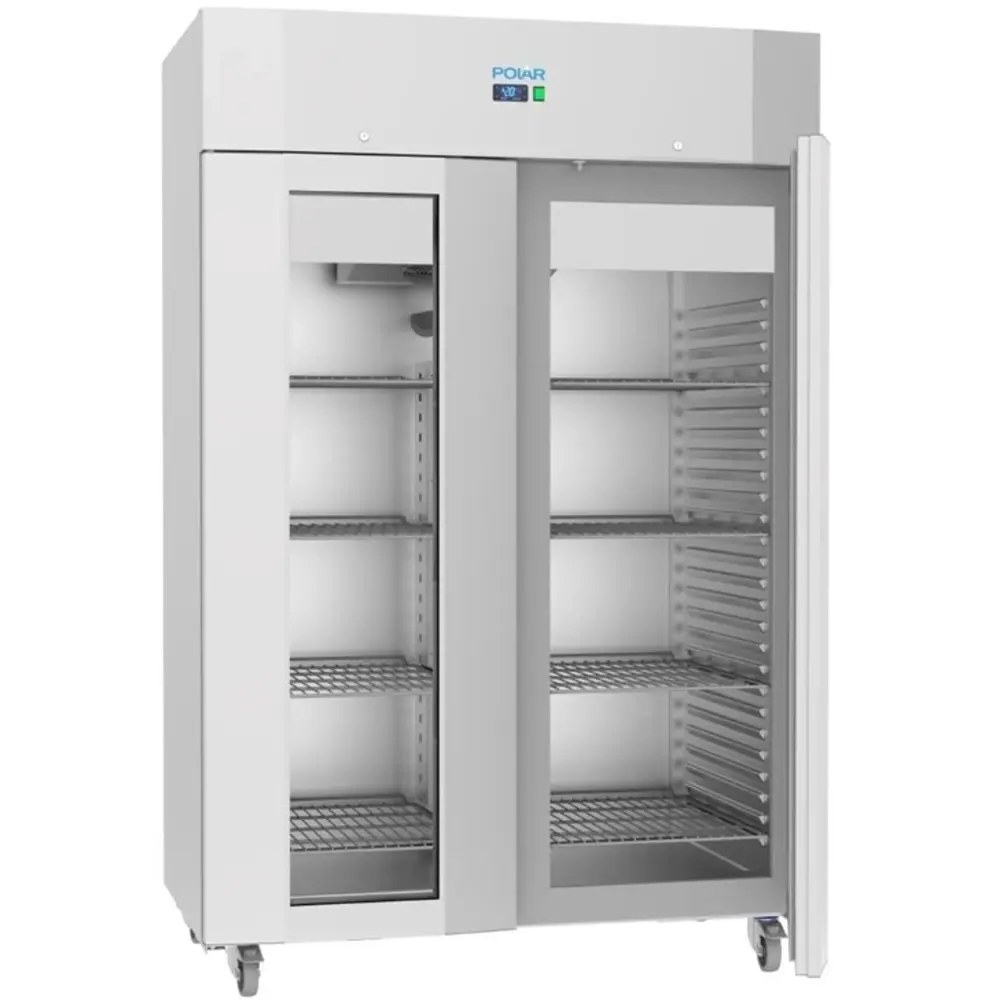 Polar Vrieskast | U-serie | 1400l (2/1 Gn) | Rvs | -10°c/-22°c | Geforceerd | Draaideuren | Wielen (geremd) | 1400x810x2150(h)mm