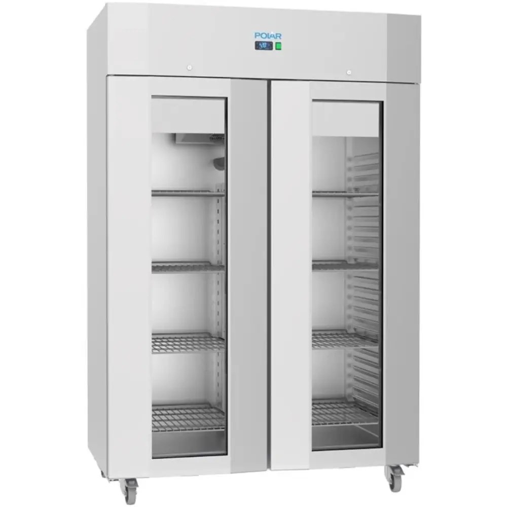 Polar Vrieskast | U-serie | 1400l (2/1 Gn) | Rvs | -10°c/-22°c | Geforceerd | Draaideuren | Wielen (geremd) | 1400x810x2150(h)mm