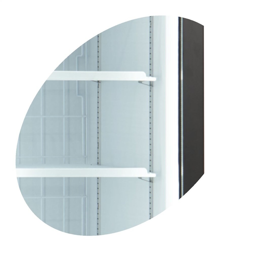 Tefcold Vrieskast | Serie Ufsc | 1252l | Wit/zwart | -18°c/-23°c | Geforceerd | Draaideuren | Wielen (geremd) | 1600x762x2073(h)mm