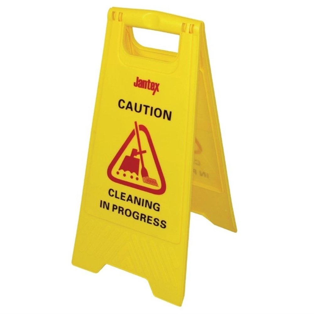 Jantex Waarschuwingsbord | Kunststof | "cleaning in Progress" | Hoogte 640mm