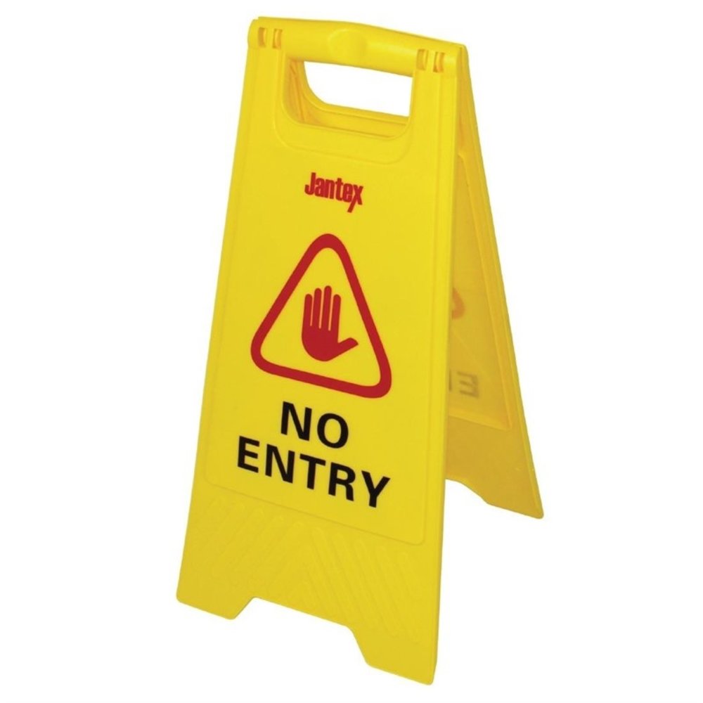 Jantex Waarschuwingsbord | Kunststof | "no Entry" | Hoogte 640mm