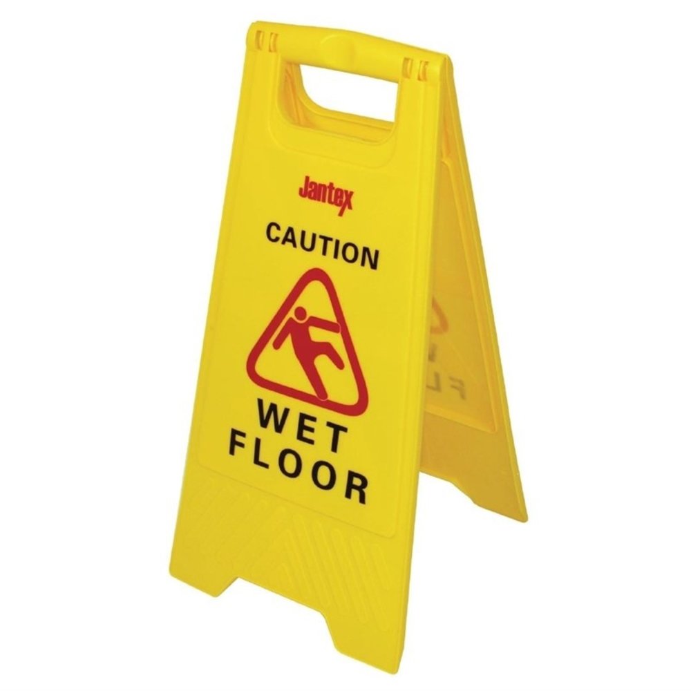 Jantex Waarschuwingsbord | Kunststof | "wet Floor" | Hoogte 640mm
