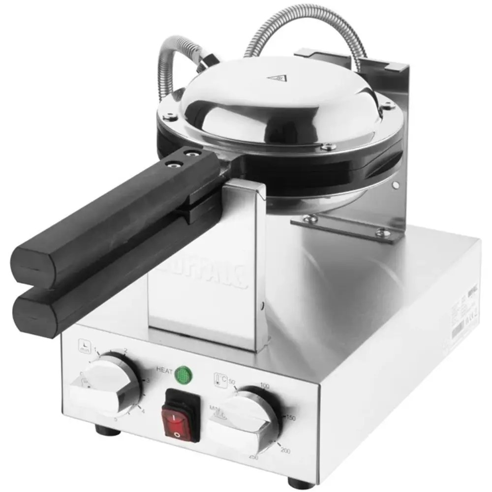Buffalo Wafelijzer | Enkel | Bubble Wafels | 50°c/250°c | 1.4kw (230v) | Draaibaar | Timer | 275x540x225(h)mm