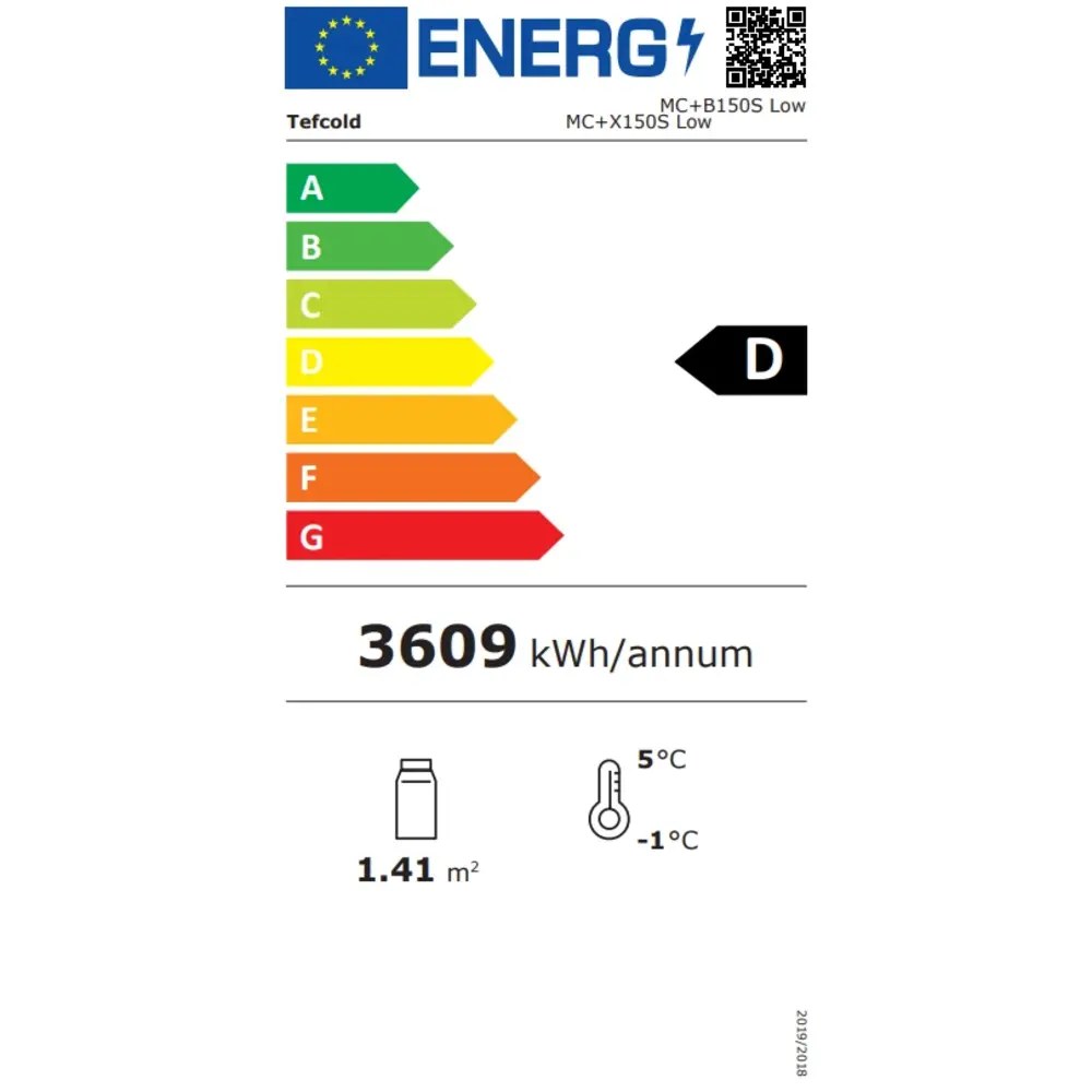Tefcold Wandkoeling | Cronus | Rvs | -1°c/+7°c | Geforceerd | Schuifdeuren | 1512x852x1500(h)mm