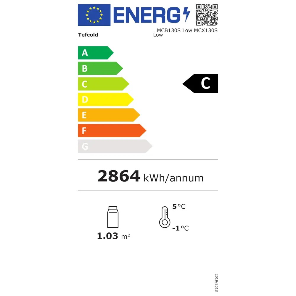 Tefcold Wandkoeling | Cronus | Zwart | -1°c/+5°c | Geforceerd | Schuifdeuren | 1310x665x1500(h)mm