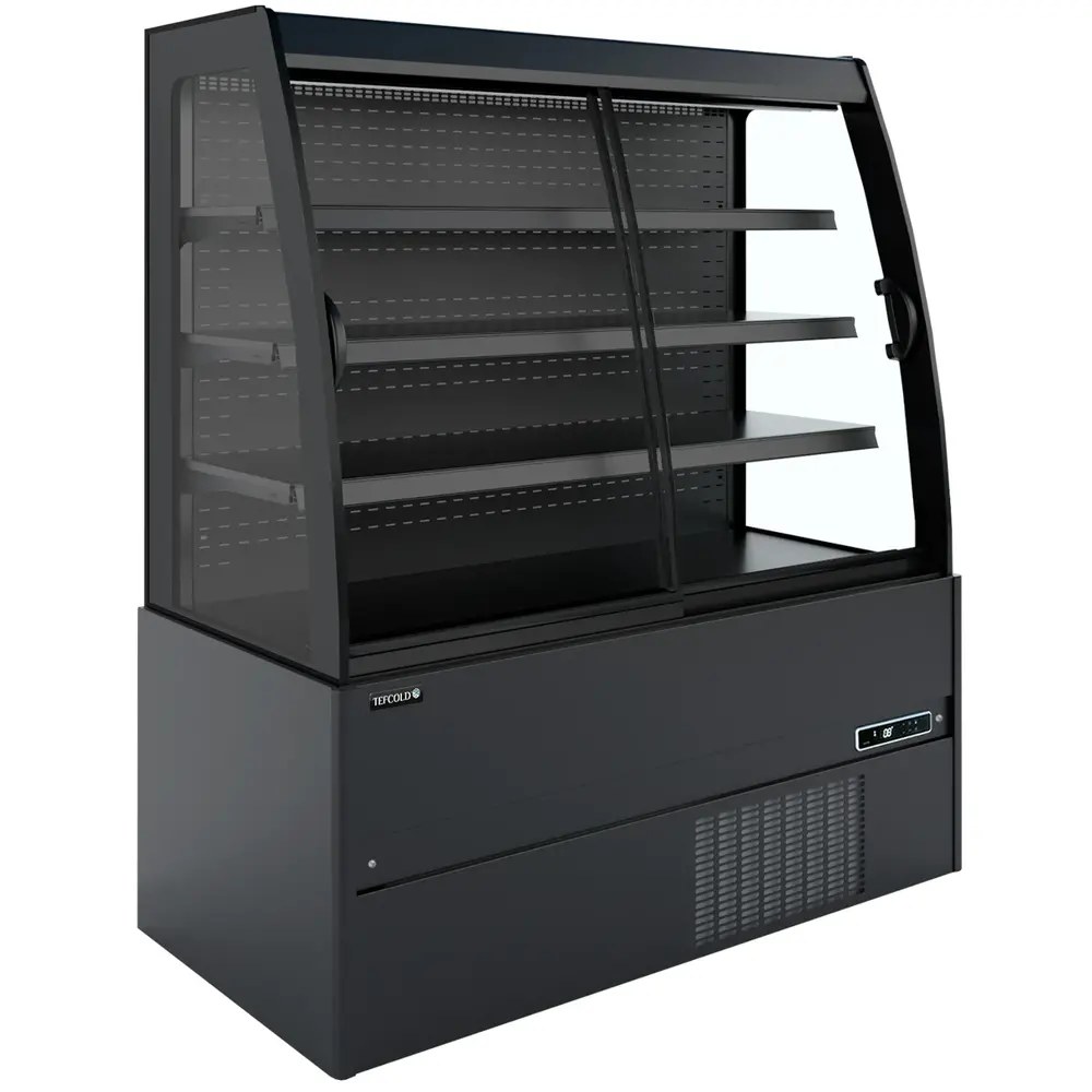 Tefcold Wandkoeling | Cronus | Zwart | -1°c/+5°c | Geforceerd | Schuifdeuren | 1310x665x1500(h)mm