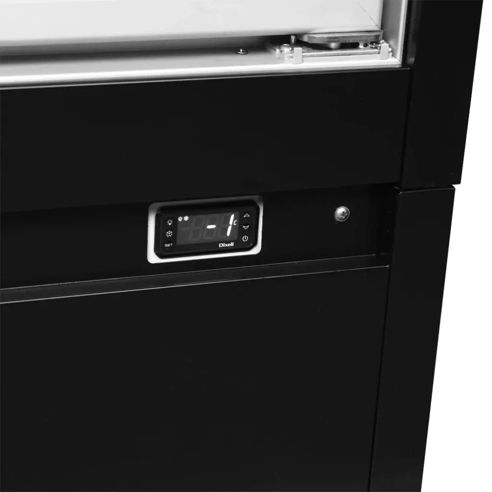 Tefcold Wandvriezer | Extra | Zwart | -18°c/-21°c | Geforceerd | Draaideuren | Koppelbaar | 1350x930x2035(h)mm