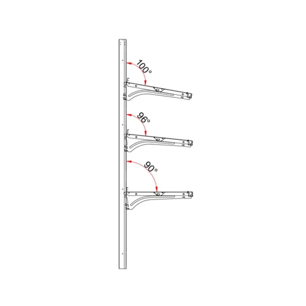 Combisteel Wandkoeling | Luke | Zwart | +2°c/+10°c | Geforceerd | Draaideuren | Wielen (geremd) | 2508x720x2030(h)mm