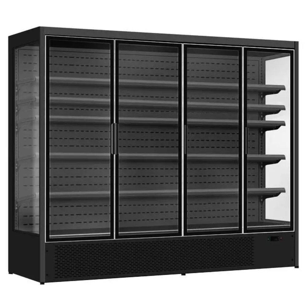 Combisteel Wandkoeling | Luke | Zwart | +2°c/+10°c | Geforceerd | Draaideuren | Wielen (geremd) | 2508x720x2030(h)mm