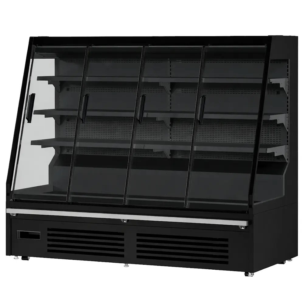 Combisteel Wandkoeling | Maikel | Zwart | -1°c/+5°c | Geforceerd | Schuifdeuren | Wielen | 1935x740x1500(h)mm