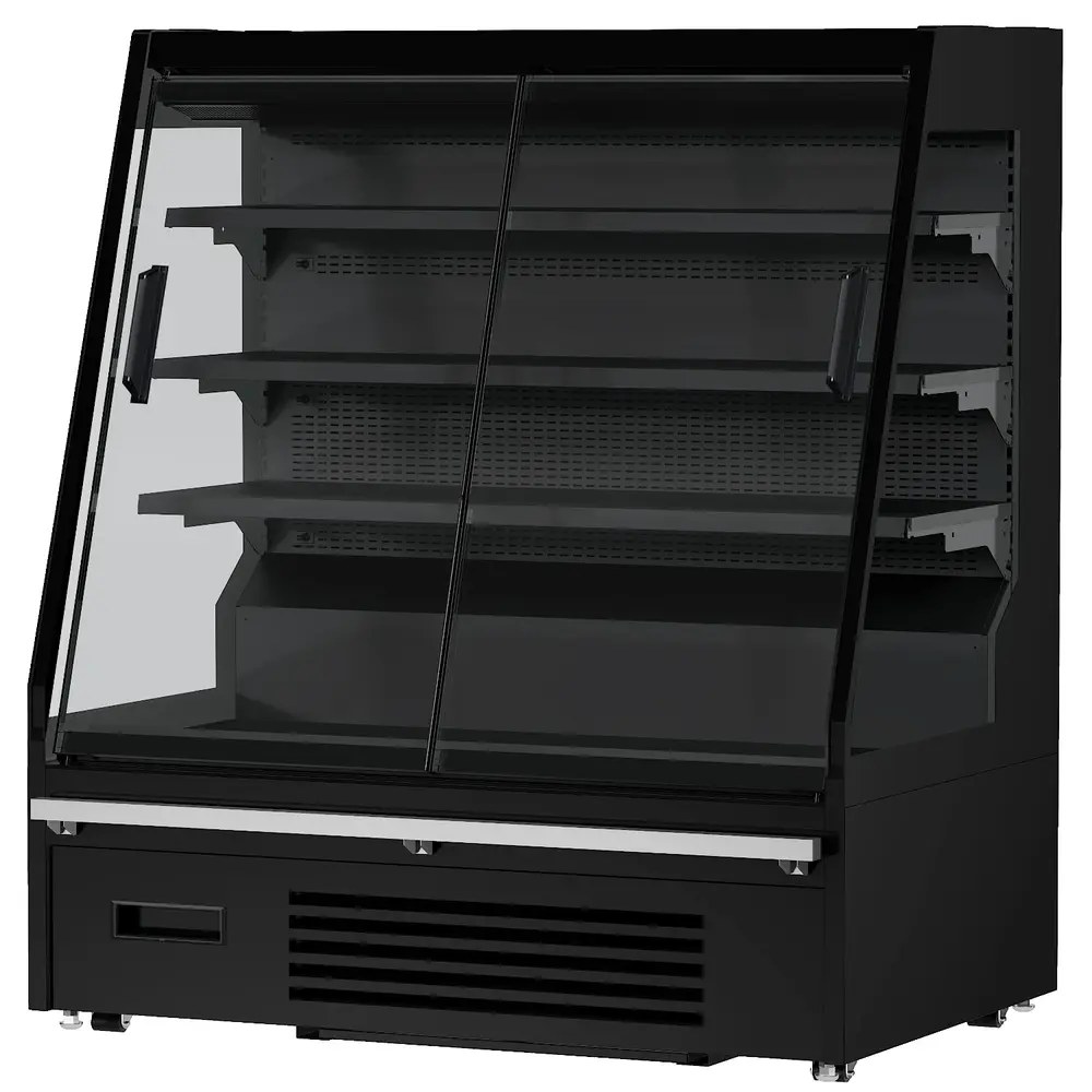 Combisteel Wandkoeling | Maikel | Zwart | -1°c/+5°c | Geforceerd | Schuifdeuren | Wielen | 1310x740x1500(h)mm