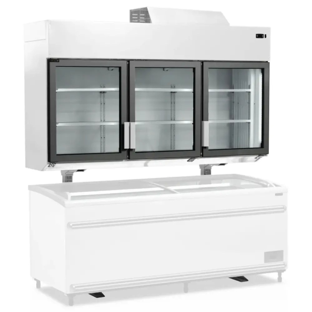 Tefcold Wandkoeling/-vriezer + Standaard | Serie Mtf | Wit | -18°c/-24°c & -1°c/+8°c | Geforceerd | Draaideuren | 2100x745x2430(h)mm