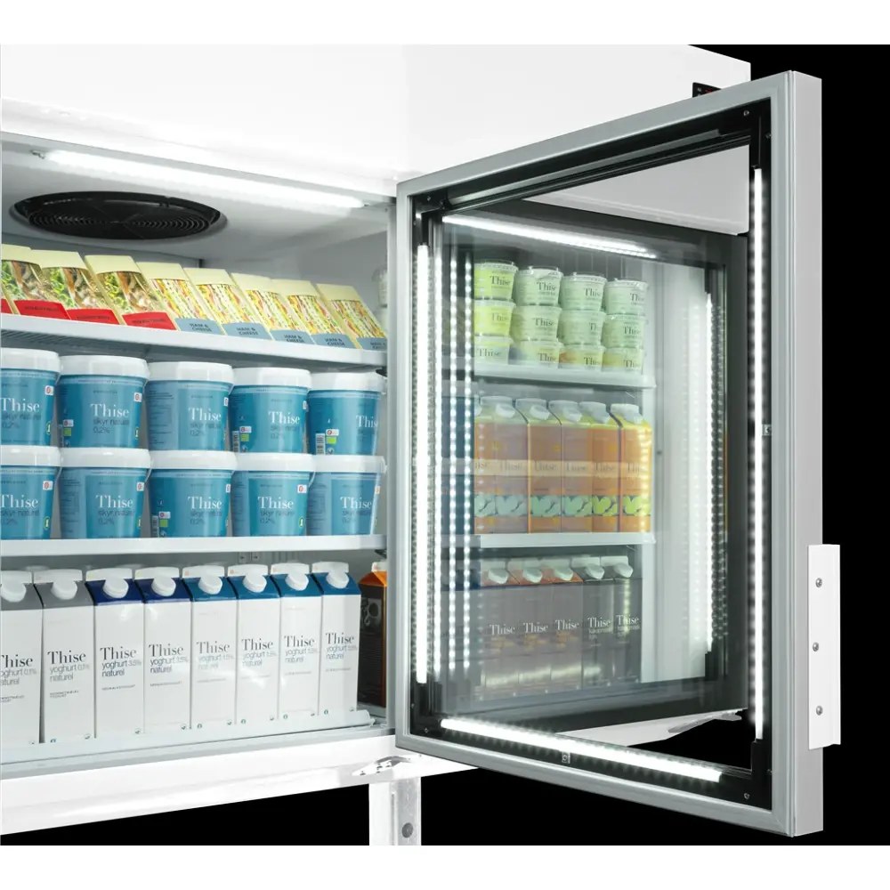 Tefcold Wandkoeling/-vriezer + Standaard | Serie Mtf | Wit | -18°c/-24°c & -1°c/+8°c | Geforceerd | Draaideuren | 2500x745x2430(h)mm
