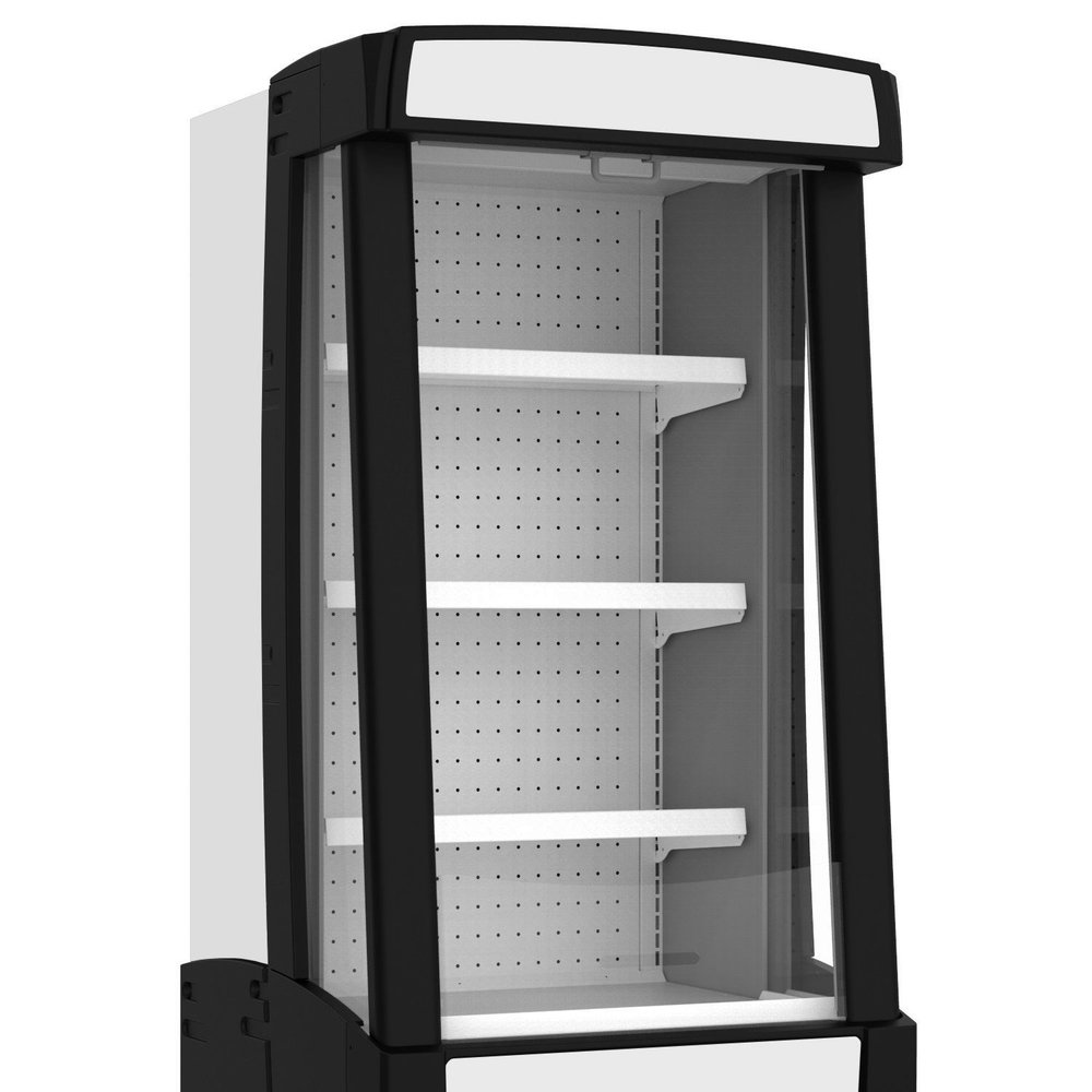 Combisteel Wandkoeling | Zwart/wit | +2°c/+15°c | Geforceerd | 4 Schappen | 0.78kw | Intern Nachtgordijn | 730x742x1850(h)mm