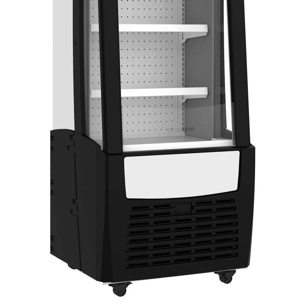 Combisteel Wandkoeling | Zwart/wit | +2°c/+15°c | Geforceerd | 4 Schappen | 0.78kw | Intern Nachtgordijn | 730x742x1850(h)mm