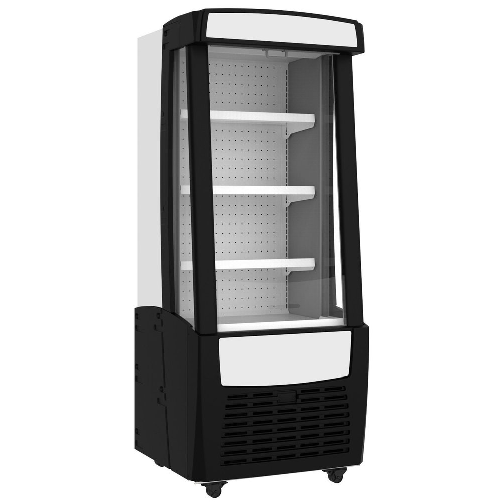 Combisteel Wandkoeling | Zwart/wit | +2°c/+15°c | Geforceerd | 4 Schappen | 0.78kw | Intern Nachtgordijn | 730x742x1850(h)mm