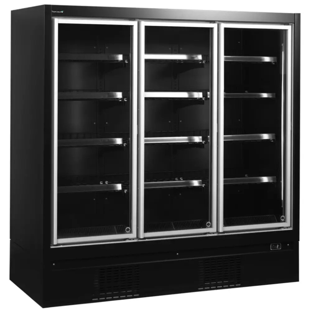 Tefcold Wandvriezer | Extra | Zwart | -18°c/-21°c | Geforceerd | Draaideuren | Koppelbaar | 1975x930x2035(h)mm