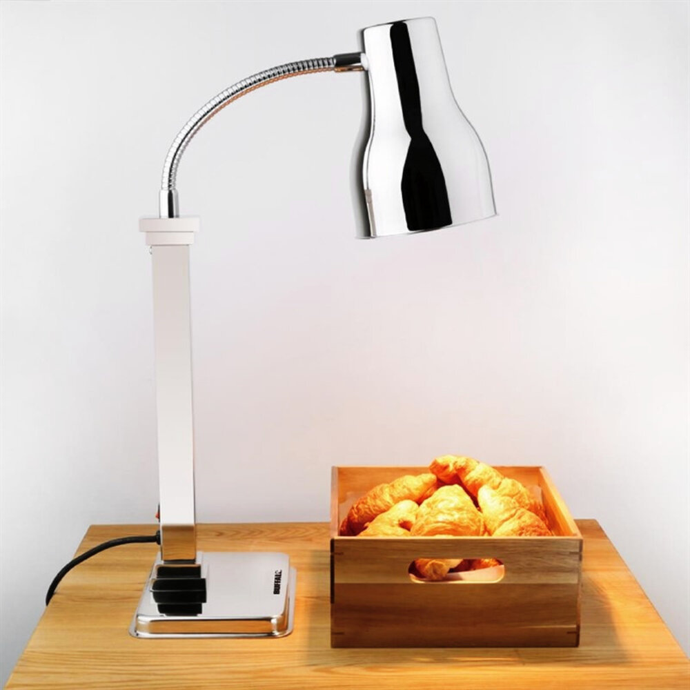 Buffalo Warmhoudlamp | Rvs | Zwenkbaar | Max. 250w | 260x180x670(h)mm