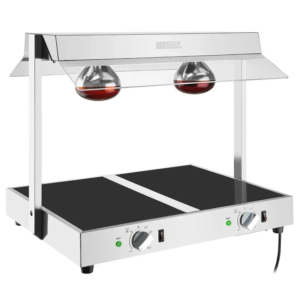 Buffalo Warmhoudunit | 2x 1/1 GN | 35°c/85°c | Onder-/bovenverwarming | 1kw (230v) | 699x501x567(h)mm