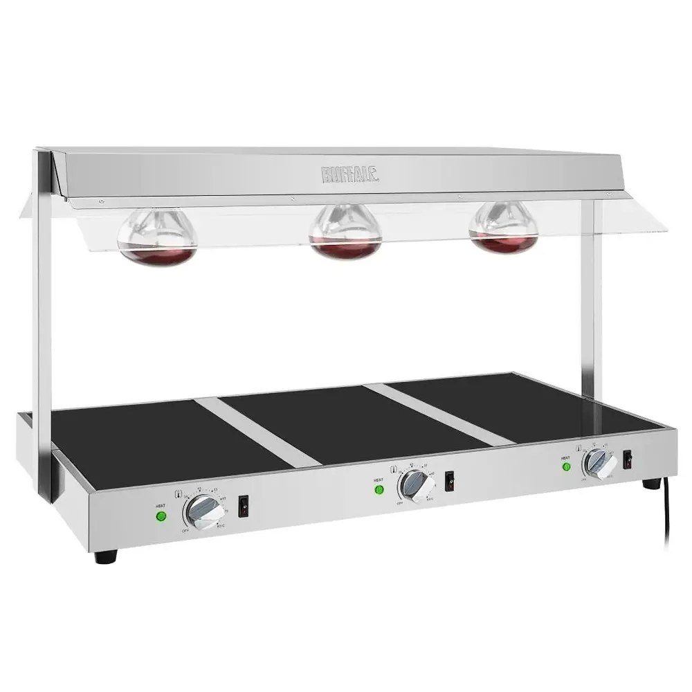 Buffalo Warmhoudunit | 3x 1/1 GN | 35°c/85°c | Onder-/bovenverwarming | 1.5kw (230v) | 1036x501x567(h)mm