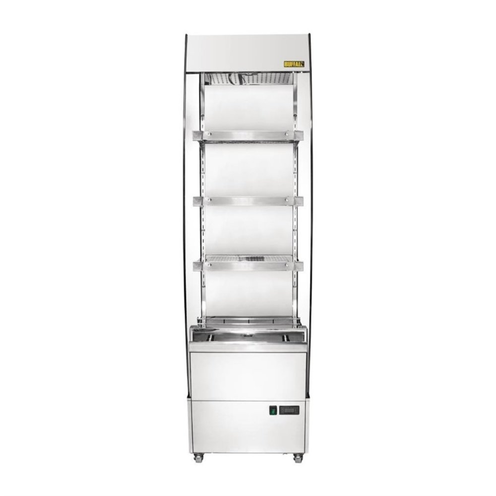 Buffalo Warmhoudvitrine | 220l | 1,65kw | 4 Schappen | 494x600x1742(h)mm