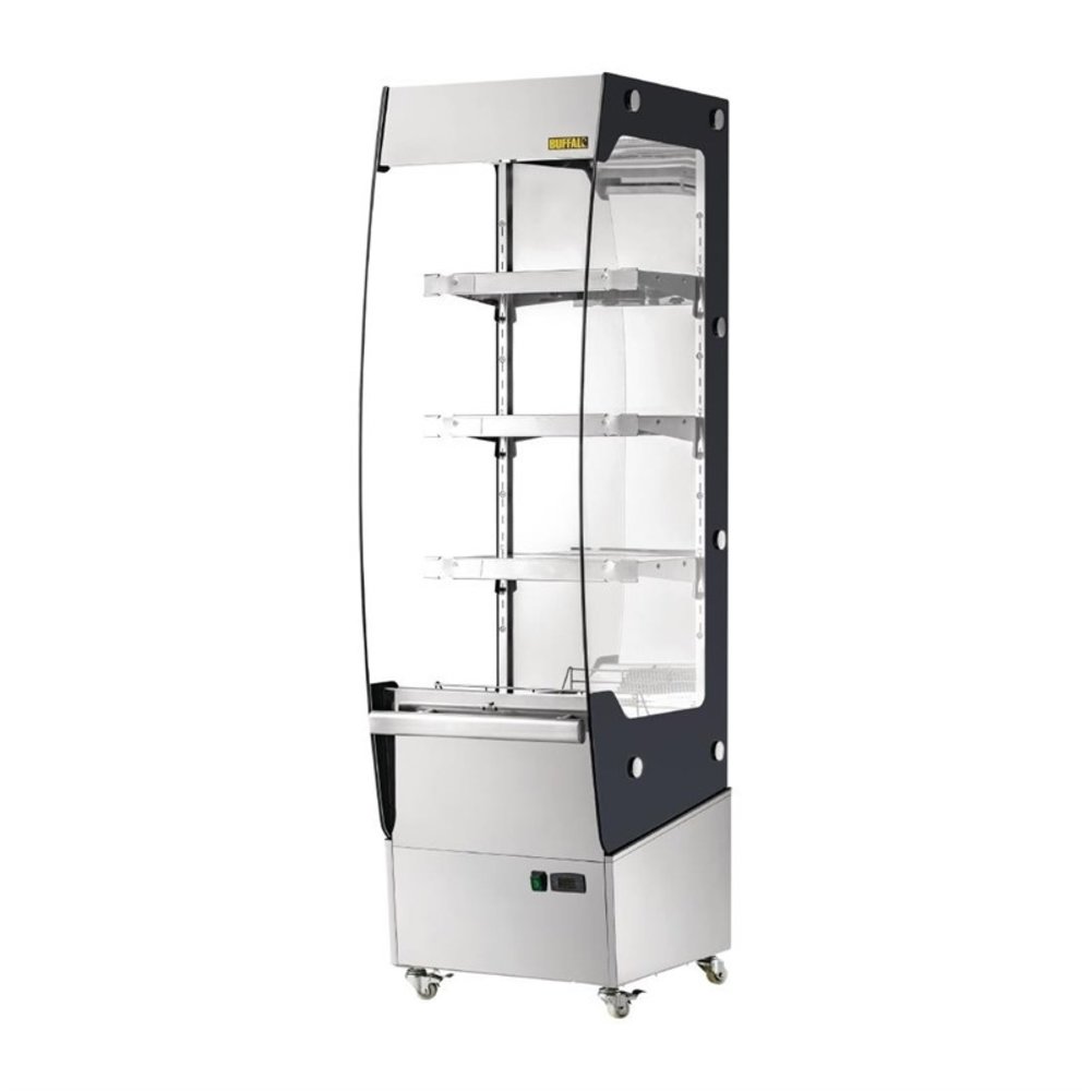 Buffalo Warmhoudvitrine | 220l | 1,65kw | 4 Schappen | 494x600x1742(h)mm