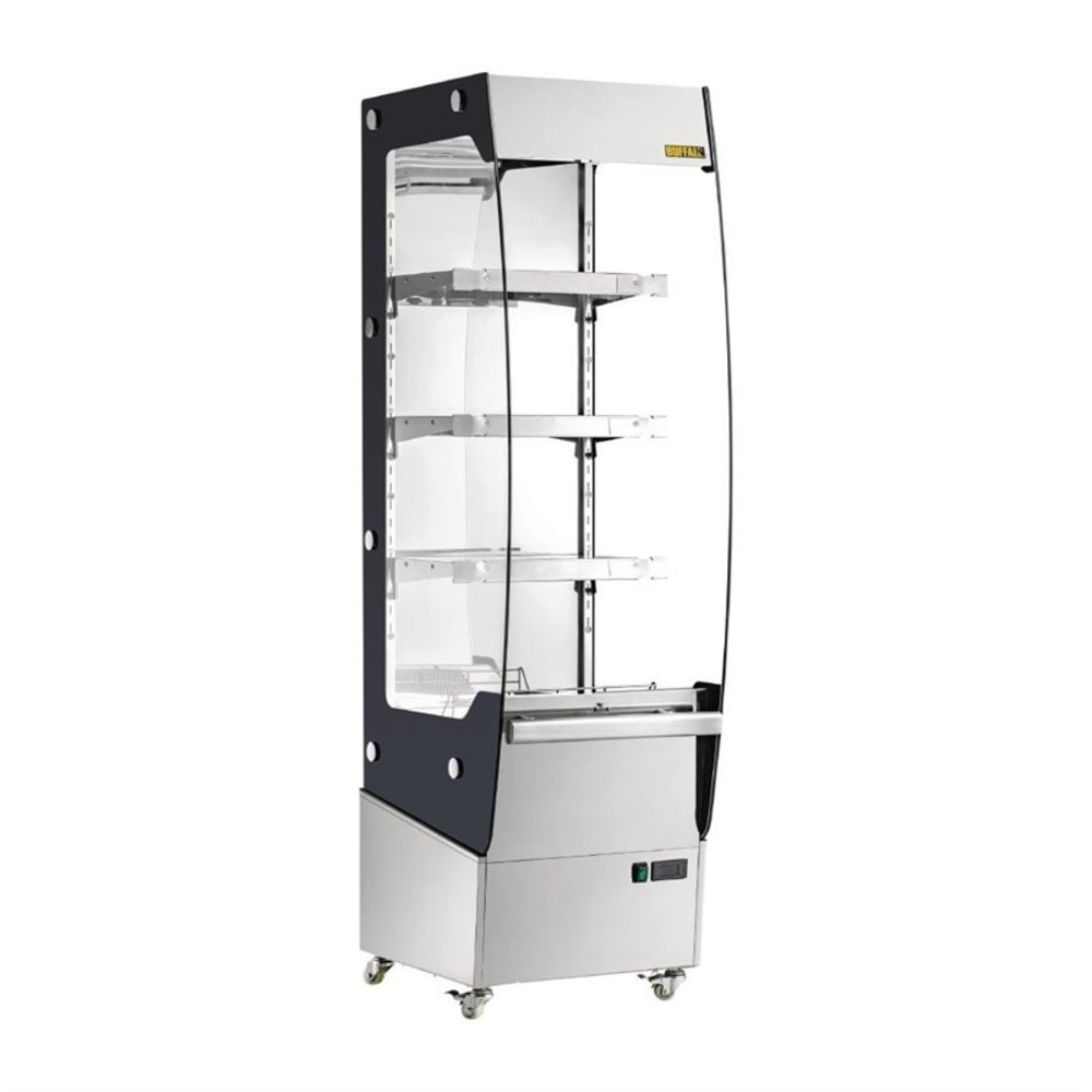 Buffalo Warmhoudvitrine | 220l | 1,65kw | 4 Schappen | 494x600x1742(h)mm